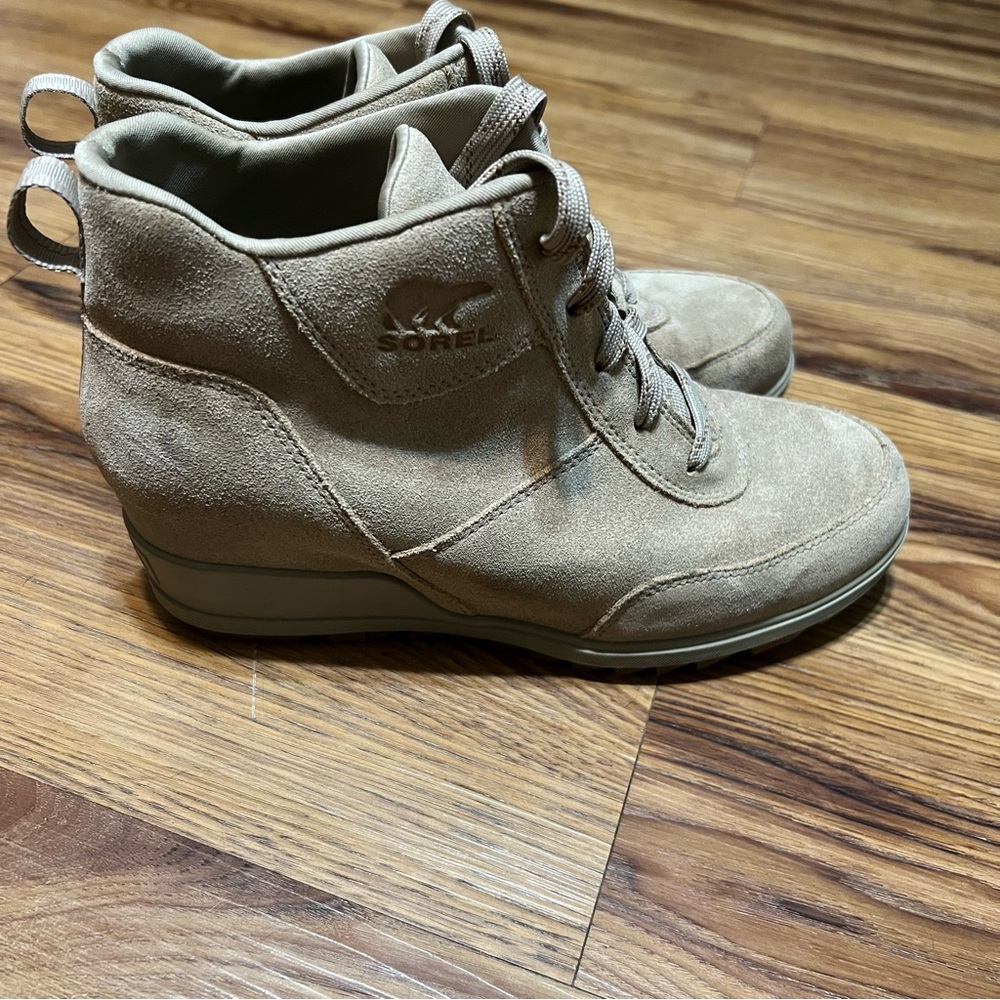 Sorel Womens 8.5 Wedge Bootie Boots Beige NL4913-260 Waterproof - Picture 4 of 6